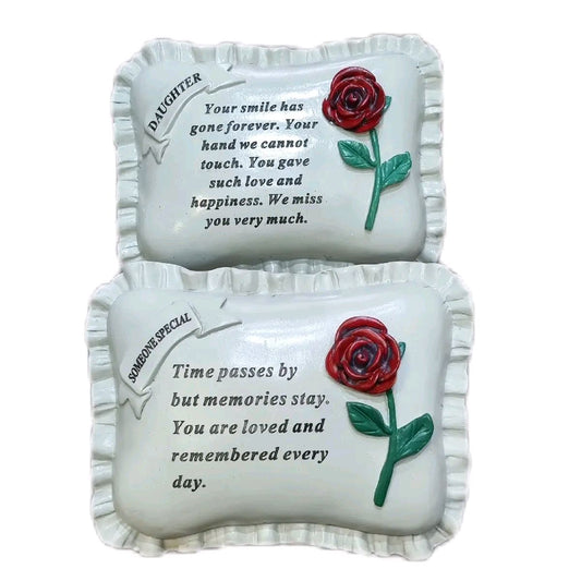 Pillow Shaped Memorial Stone, 2 options