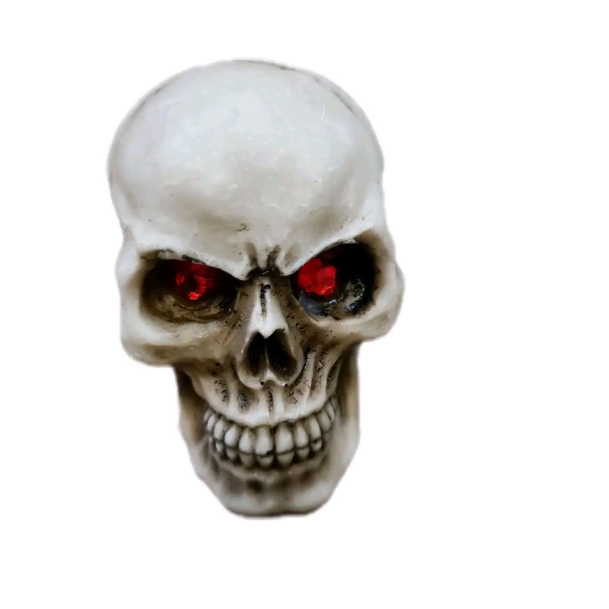 Small Red Eyed Skull Ornament