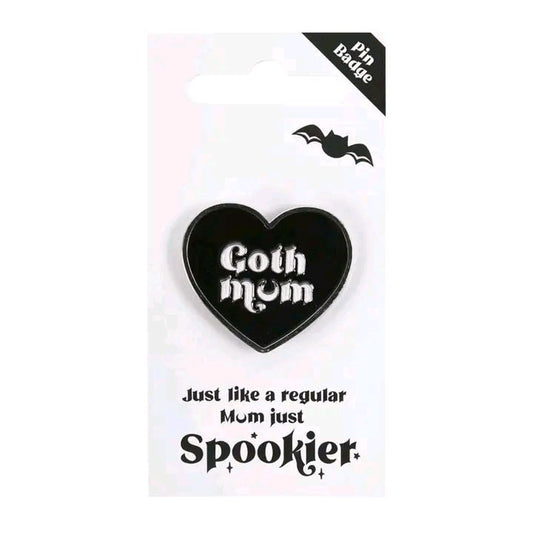 Goth mum Pin Badge