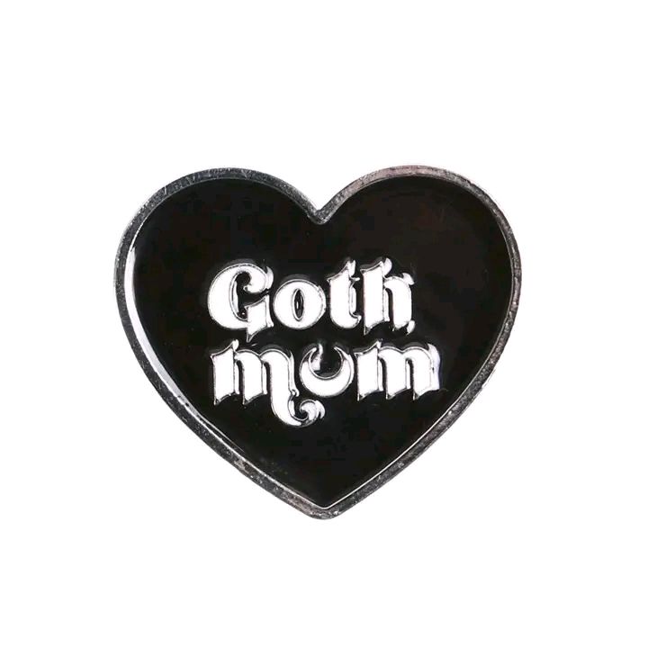Goth mum Pin Badge