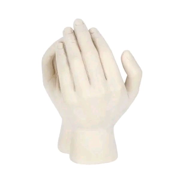 Sleeping Baby Cradled in Hands statue