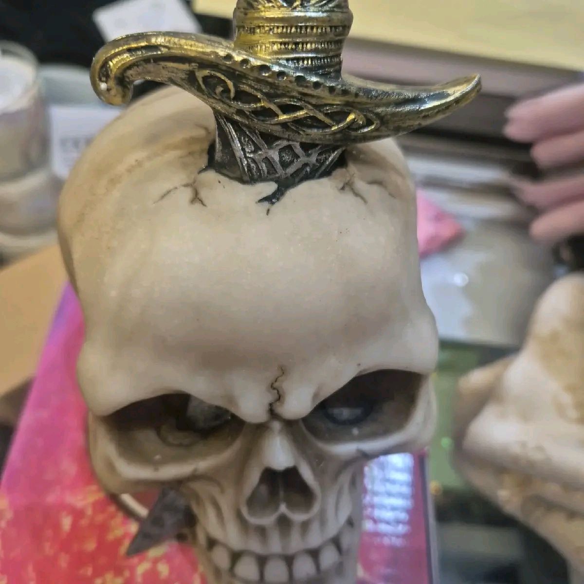 Skull Ornament Pierced with Sword