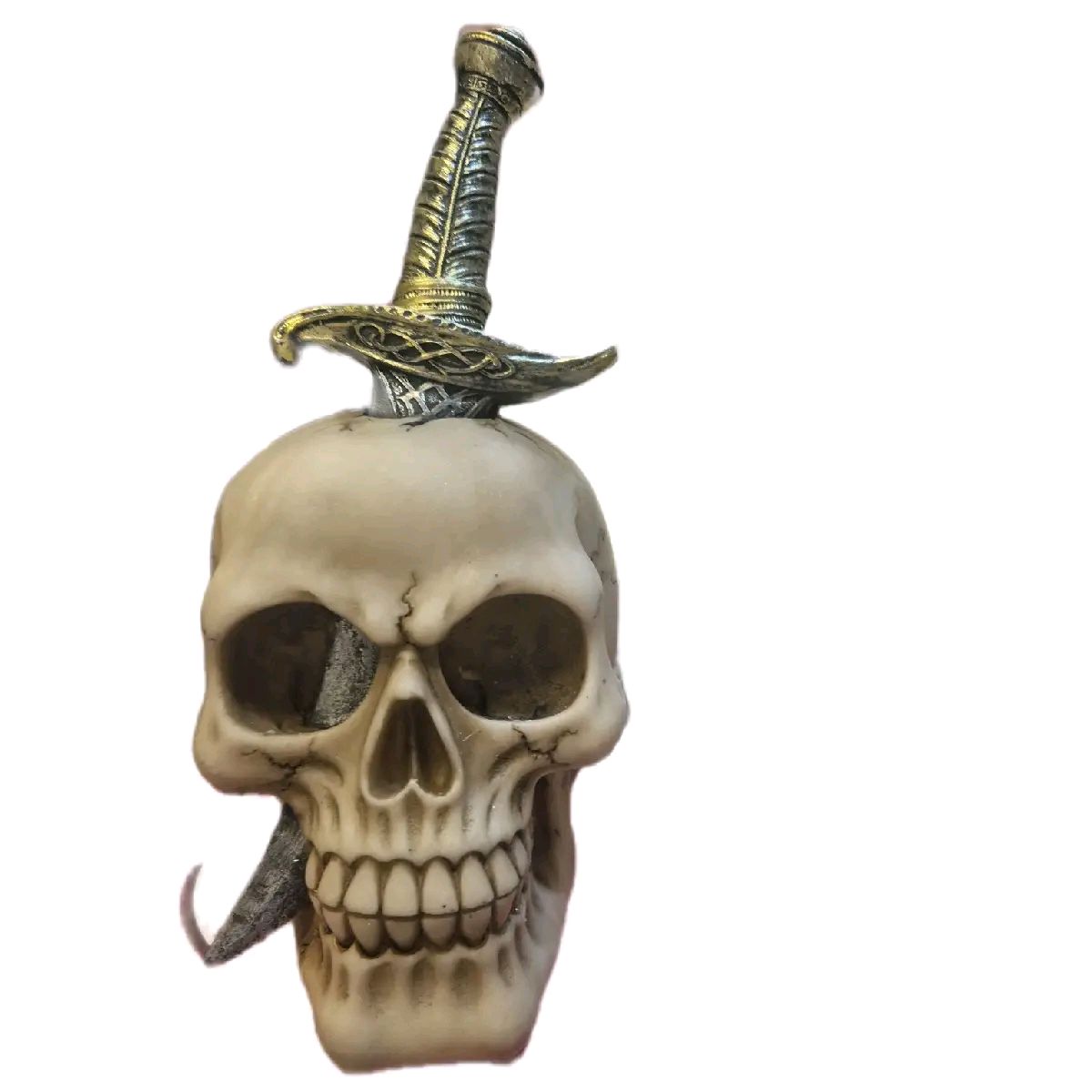 Skull Ornament Pierced with Sword