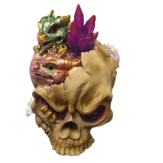 Baby Dragon LED Skull Ornament