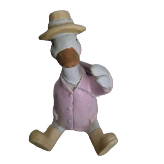 Pink Sitting Duck Ornament 11cm