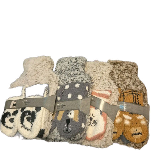 Novelty Hot water bottle and cosy socks set