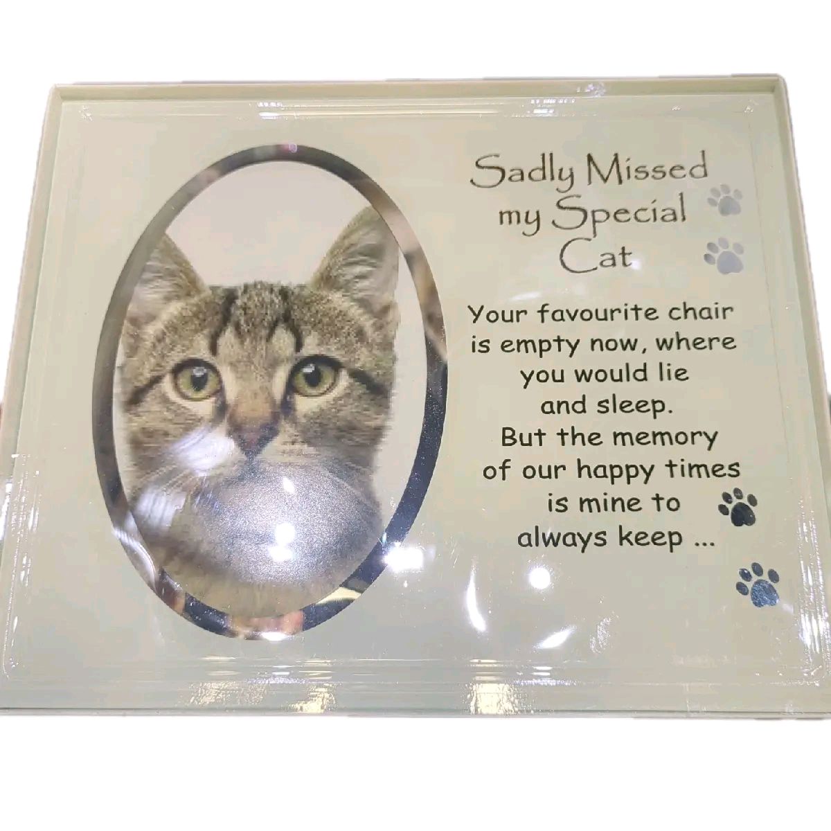 Glass Pet Memorial Photo Frame