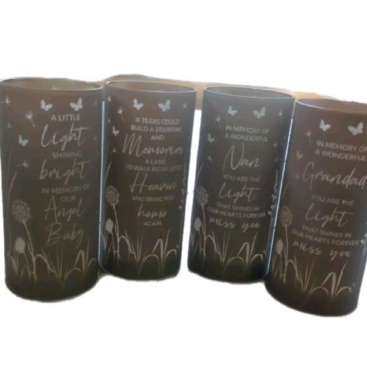 Small Memorial Tube Lights, various designs