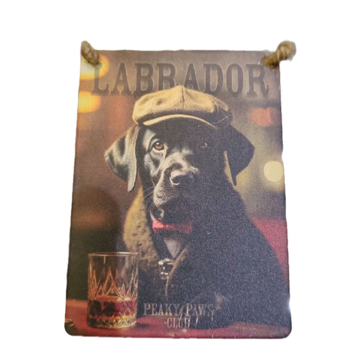 Small metal Peaky Bunders Hanging Signs