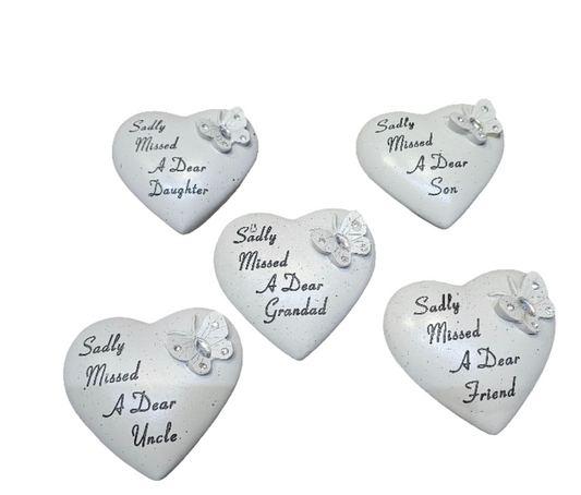 Sadly Missed Small Memorial Stone with Butterfly