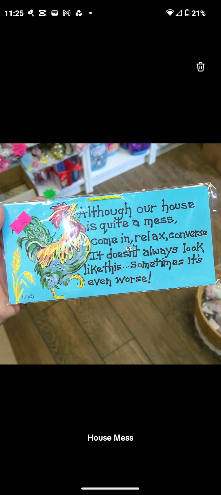 Funny Quote Plastic Sign