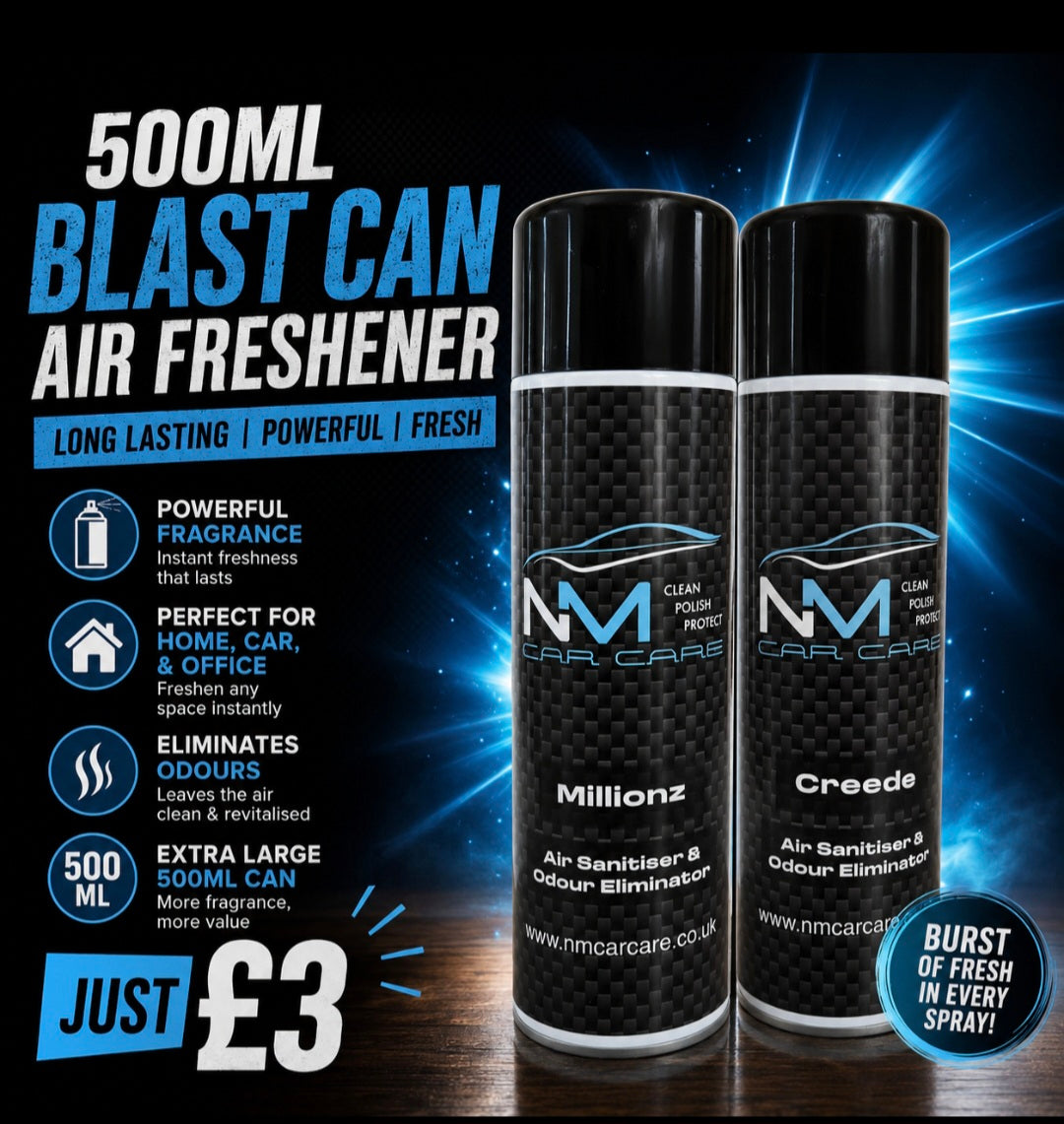 500ml "Blast Can" air freshener and odour eliminator by brand N M Car Care.