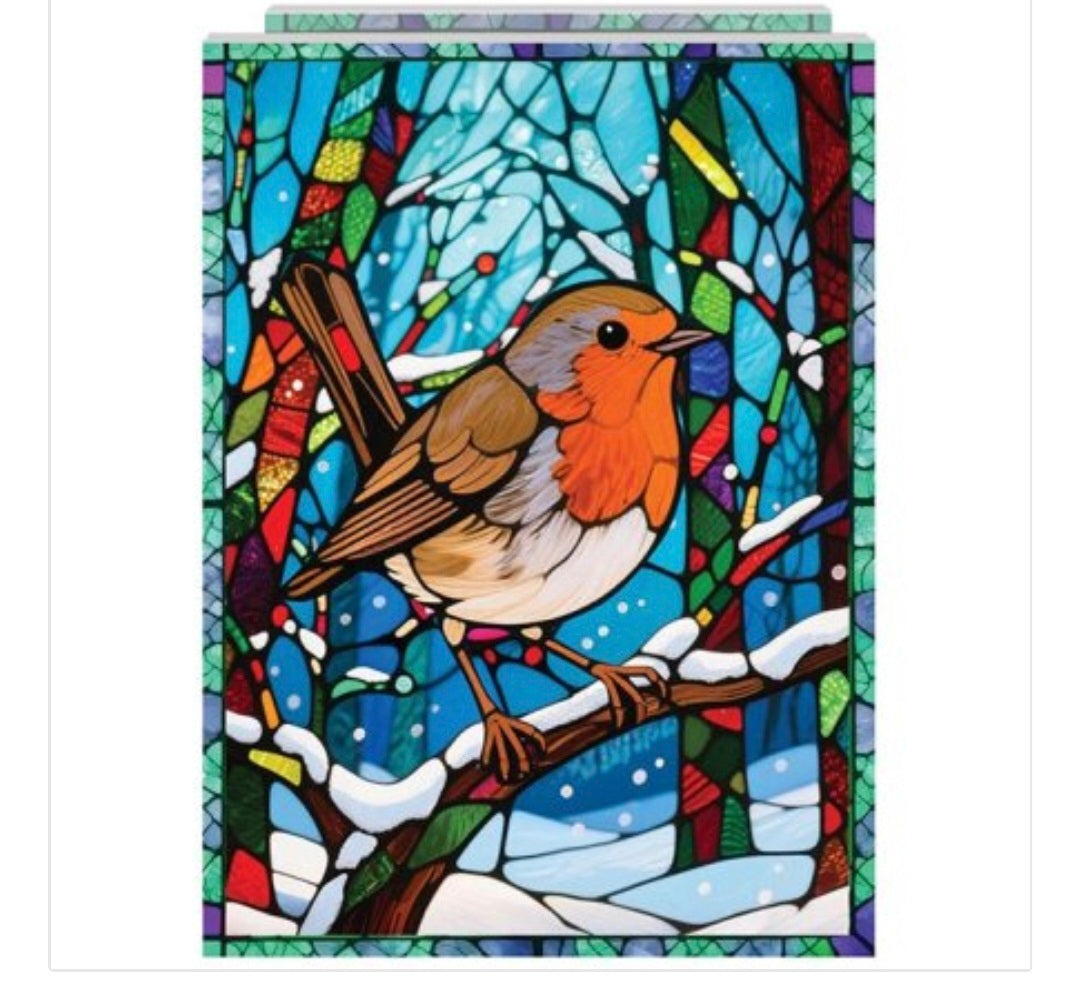 Light Up Robin LED Plaque, 21cm