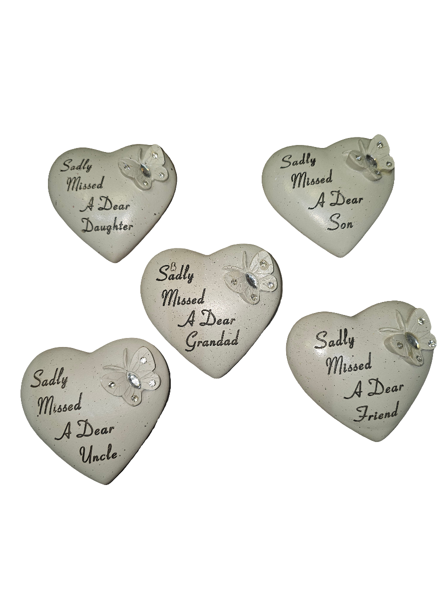 Sadly Missed Small Memorial Stone with Butterfly