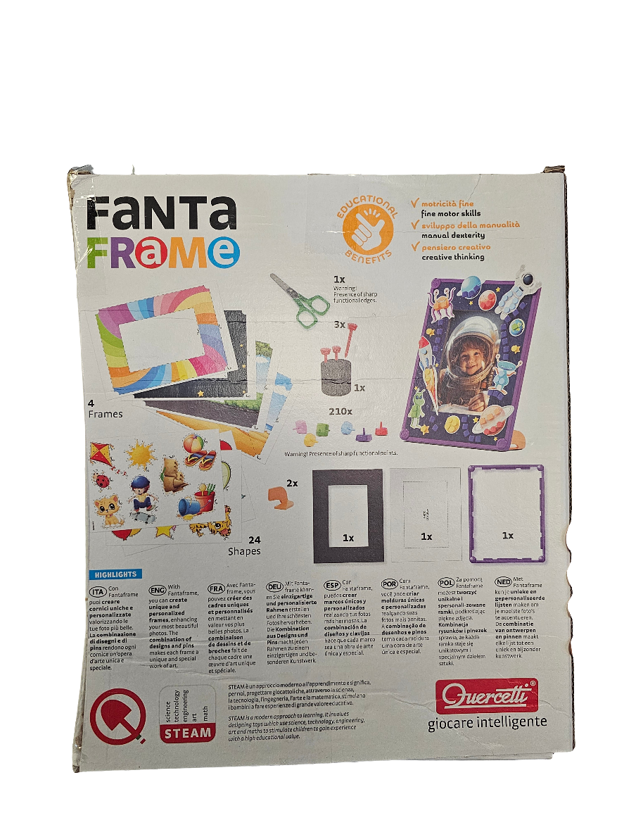 Fantaframe, an innovative and creative photo frame kit for children aged 5 and up.