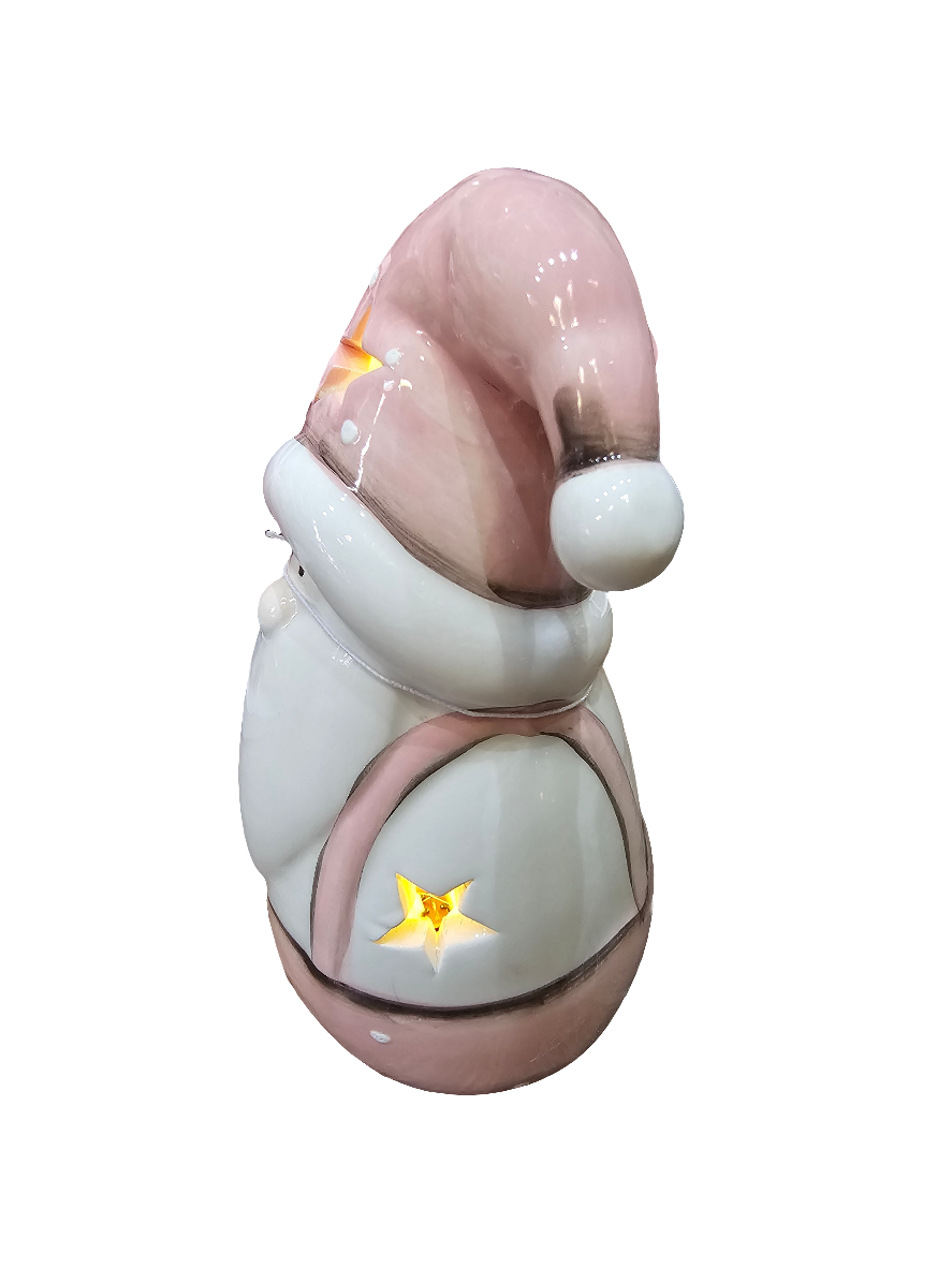 Pastel Pink LED Santa
