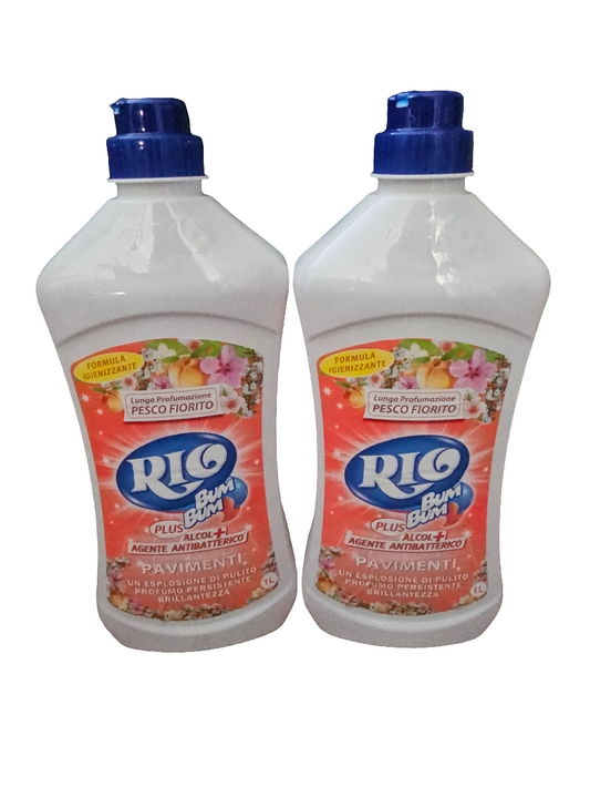 Rio Bum Bum Plus Pavimenti Profumo Pesco Fiorito, 1L