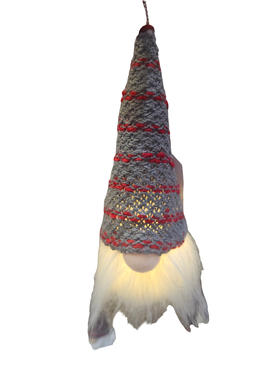 Festive Hanging Fabric Light up Gonk