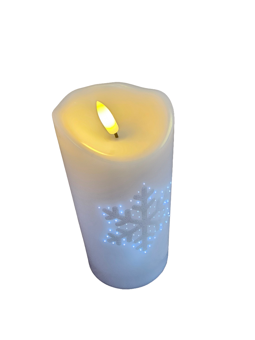 Twinkle Candle Frost White Battery powered candle