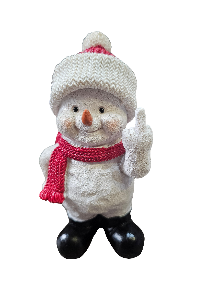 Snowman Behaving  Badly 16cm Statue