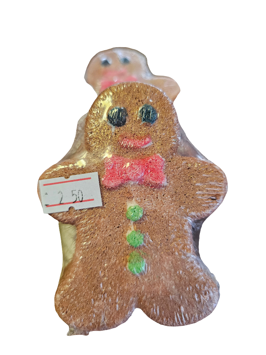 Gingerbread Man Bath Bomb scented in Baked Gingerbread