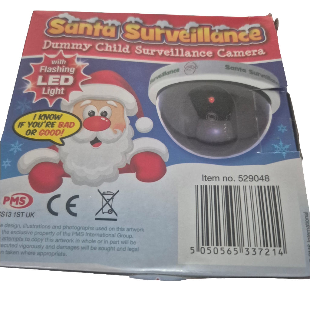 Santa Surveillance Dummy Camera with flashing led light