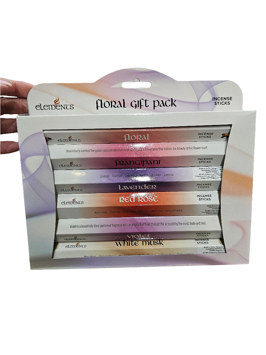 Elements Floral Fragrances Incense Gift Pack - Perfect for Relaxation and Aromatherapy