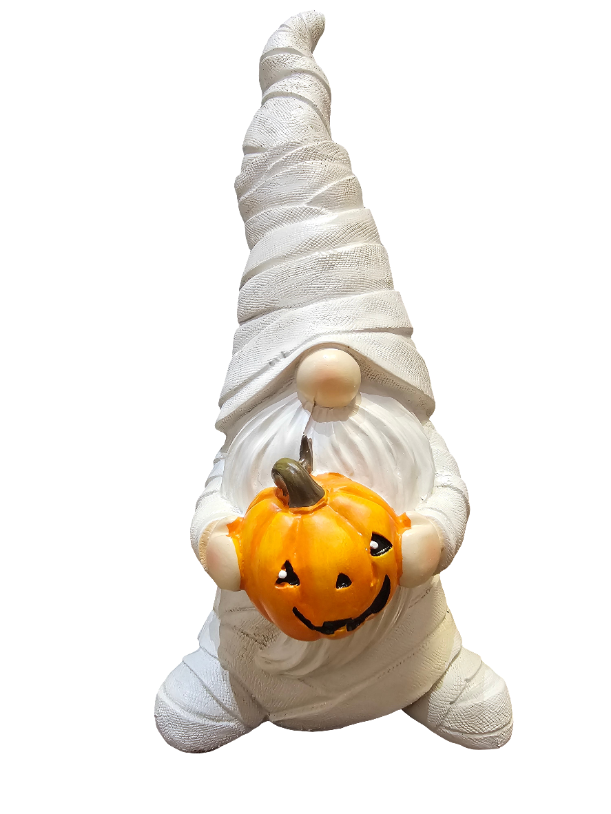 Mummified Gonk statue with cute Pumpkin