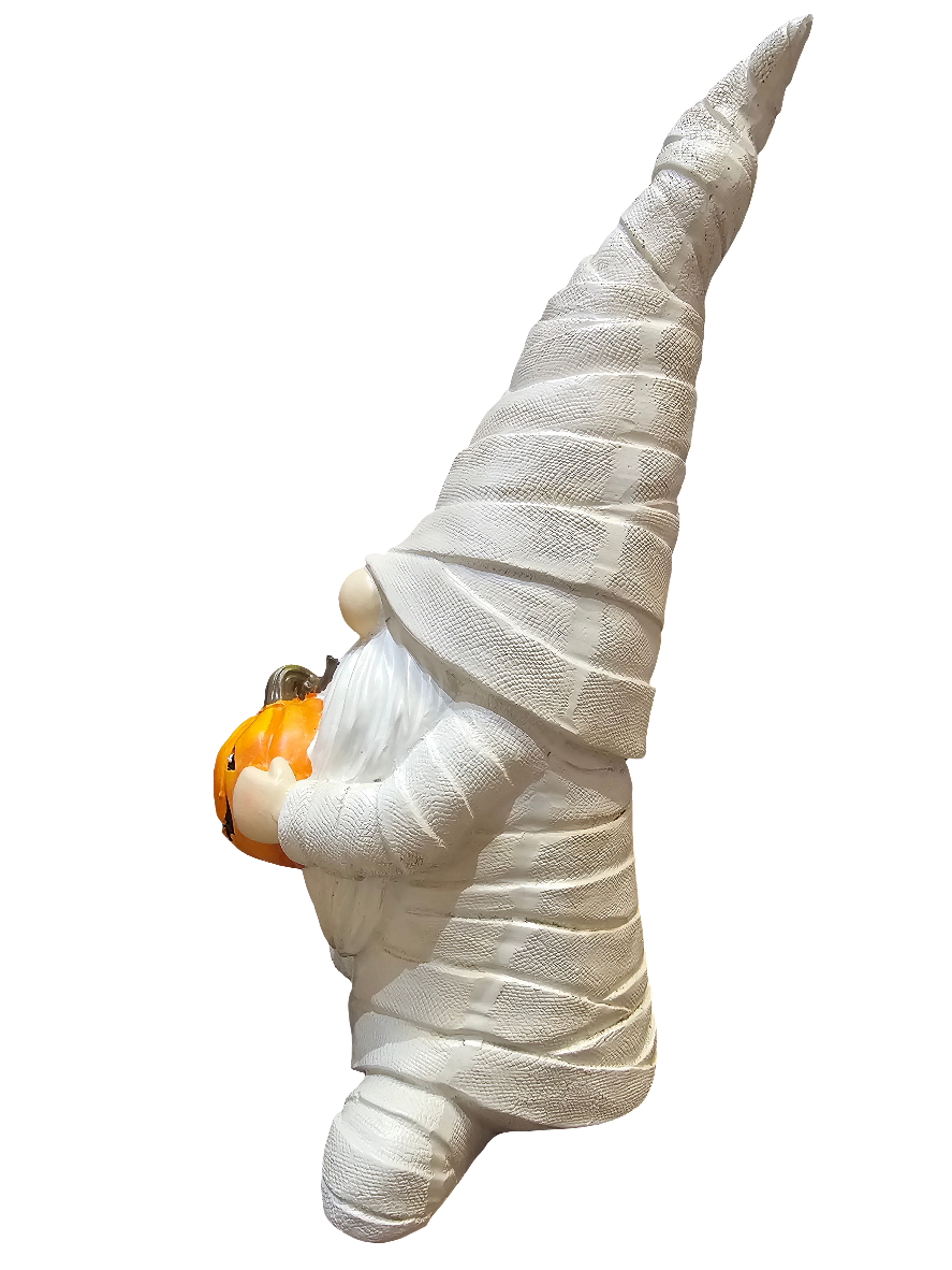 Mummified Gonk statue with cute Pumpkin