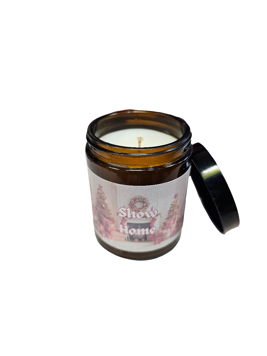 Show Home Scented Candle with lid, handmade