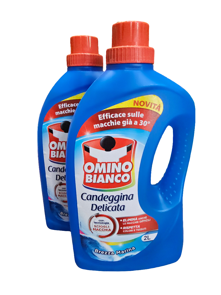 Omino Bianco Candeggina Delicata in Ocean Beeze Scent, delicate bleach designed for laundry 2L