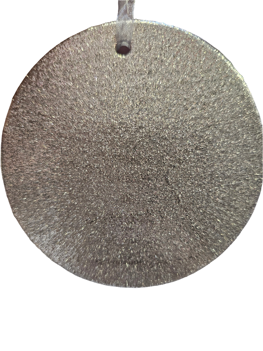 Sister Sadly Missed at Christmas Glass Glitter Hanging decoration