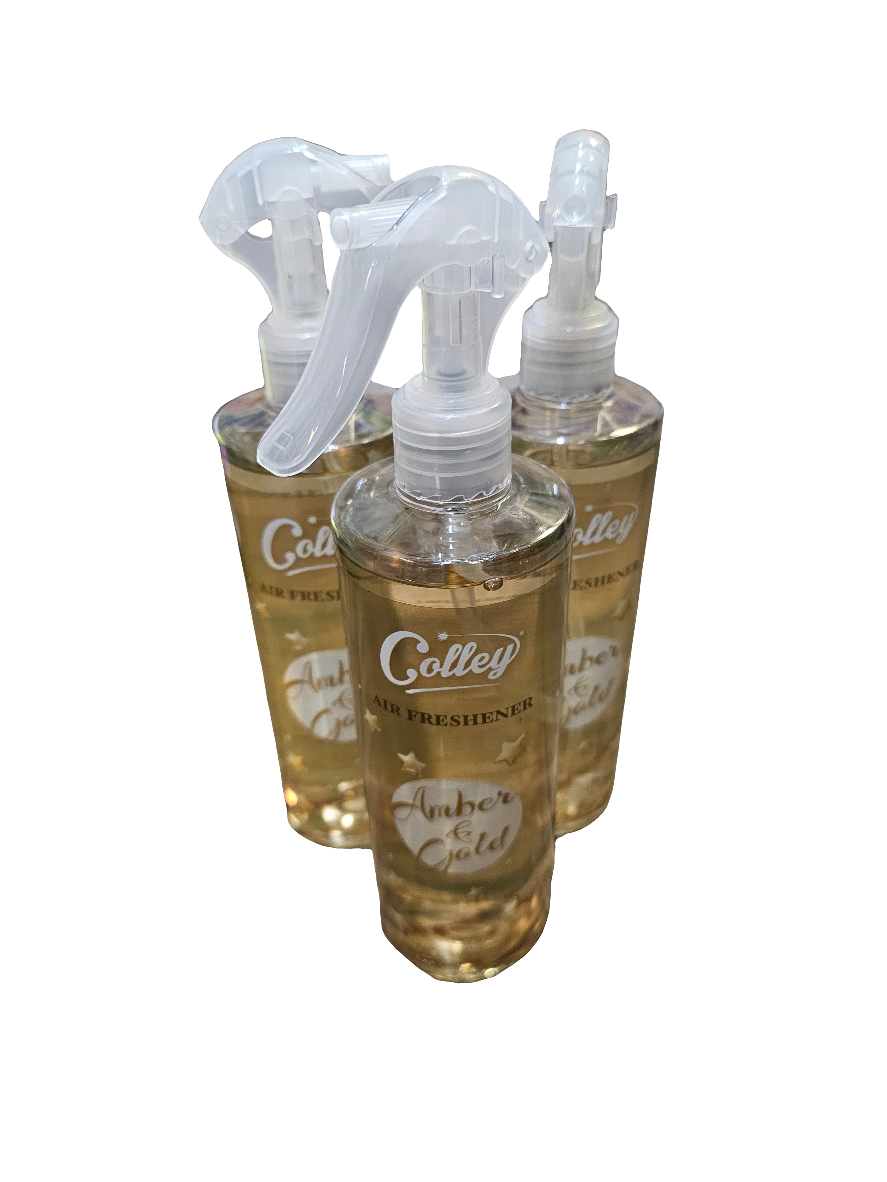 Colley Air Freshener Spray in the "Amber & Gold" scent