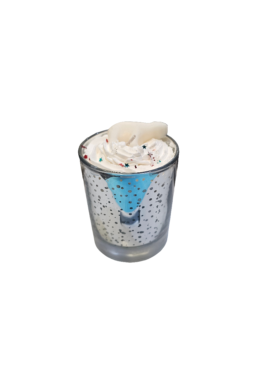 Polar Bear Hug Scented handmade Christmas Candle with Whipped Topping
