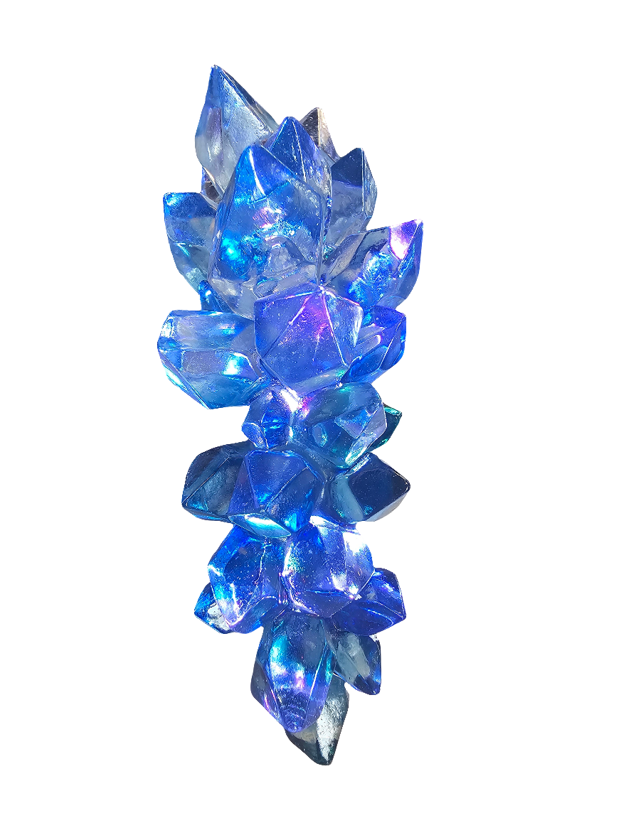 Crystal Hawk 18cm Colour changing Skull statue