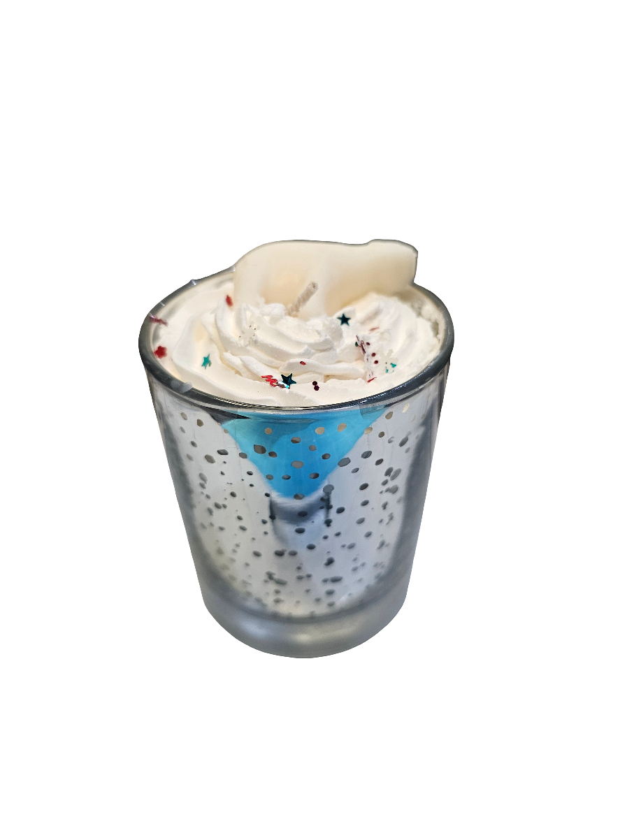Polar Bear Hug Scented handmade Christmas Candle with Whipped Topping
