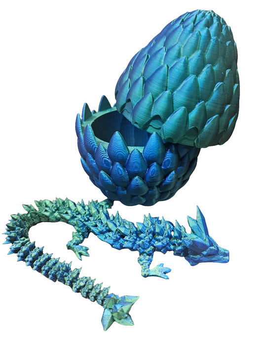 3D Printed Dragon egg and dragon