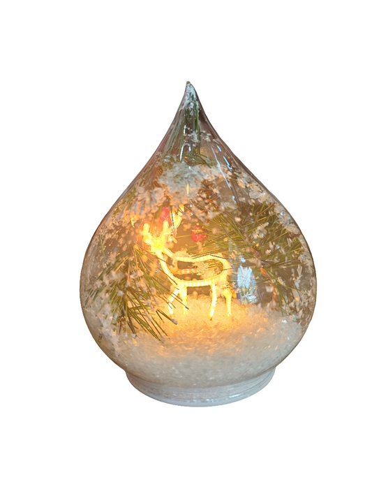 Frosty Christmas LED Teardrop Reindeer