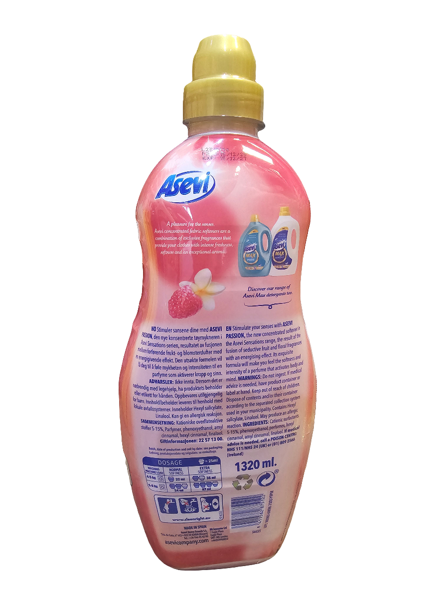 Asevi Sensations concentrated fabric softeners in "Dreams" and "Passion"