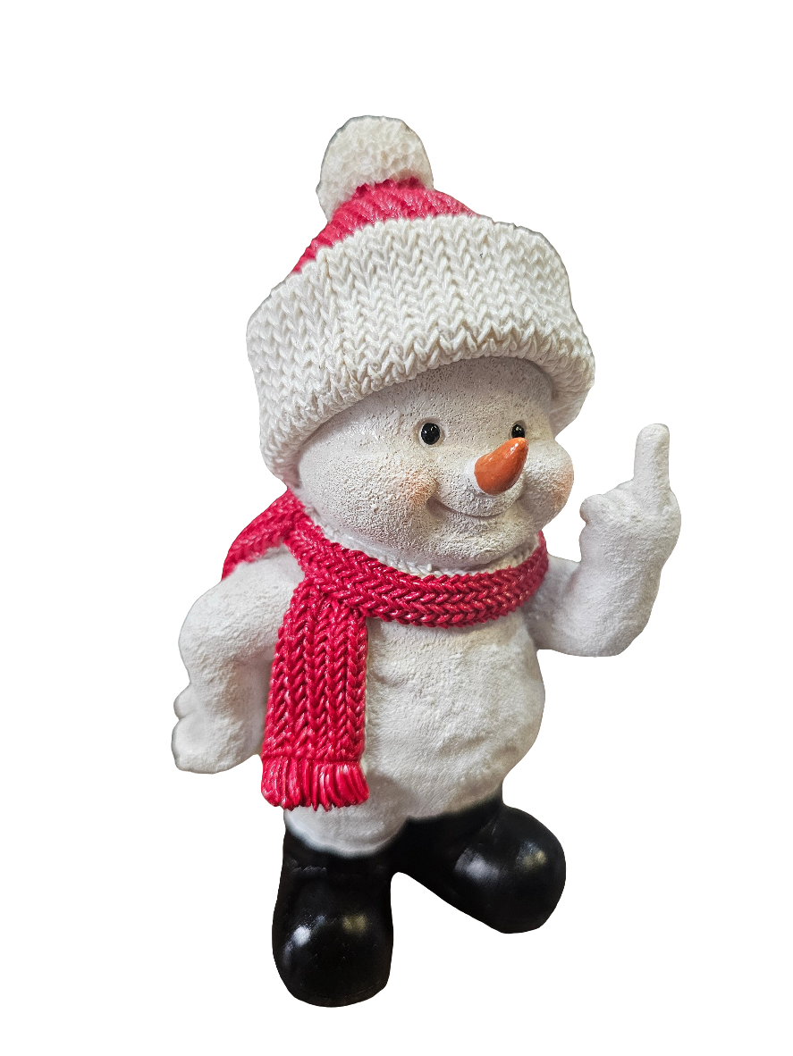 Snowman Behaving  Badly 16cm Statue