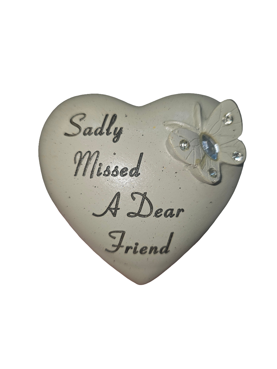 Sadly Missed Small Memorial Stone with Butterfly