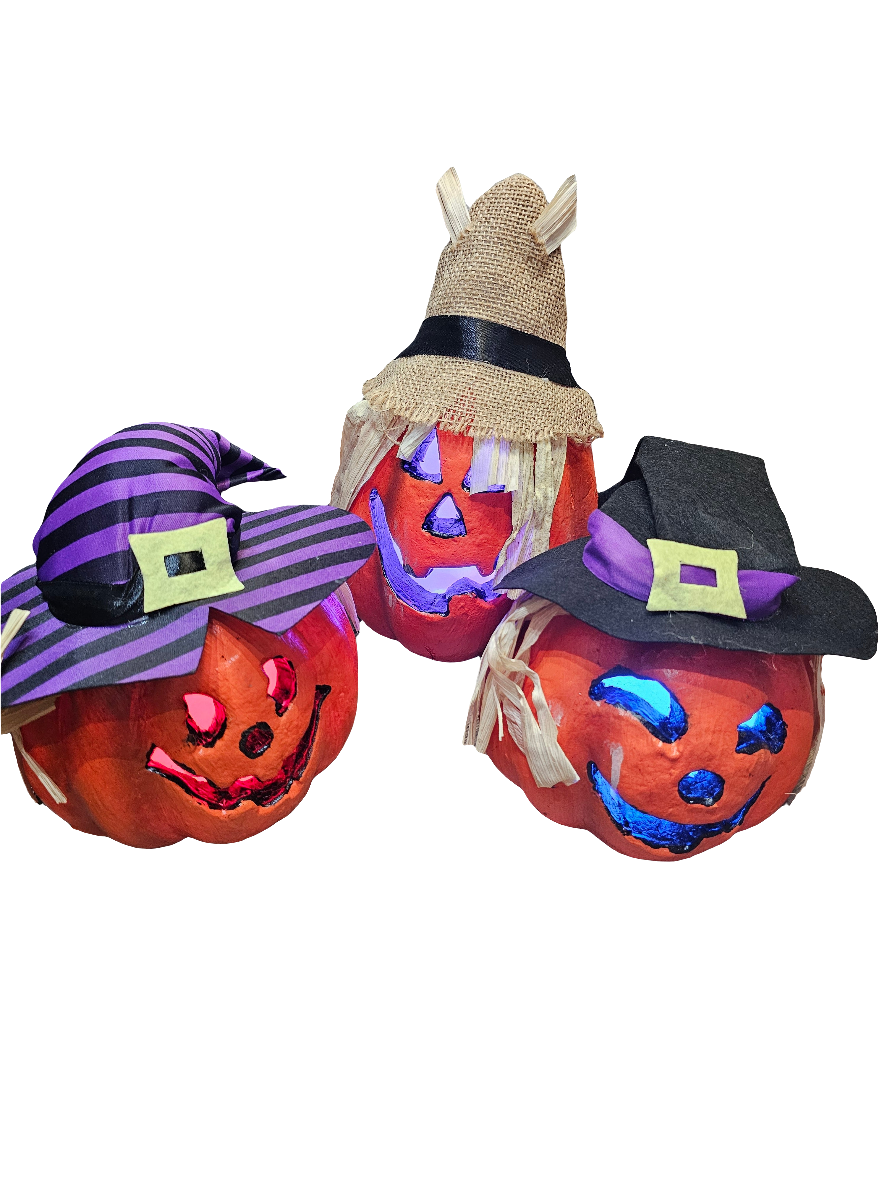 Light Up Pumpkin Ornaments