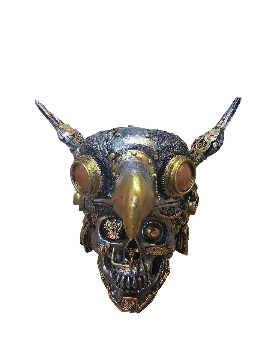 Steampunk Skull with Eagle Hat