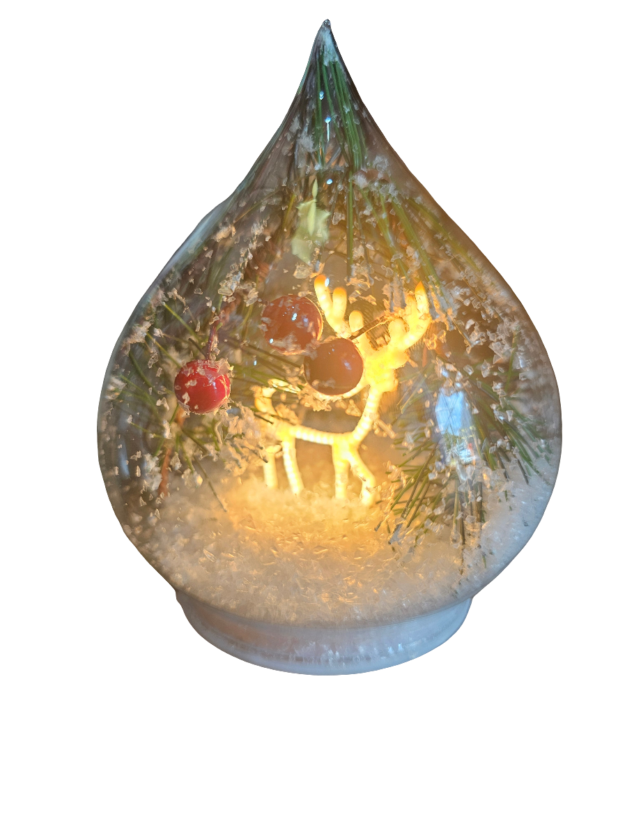 Frosty Christmas LED Teardrop Reindeer