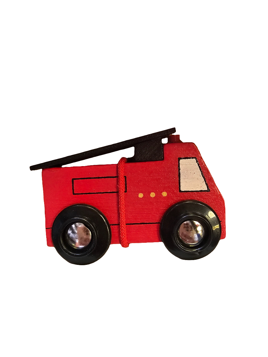 Fire Engine Learning Book and Wooden Toy