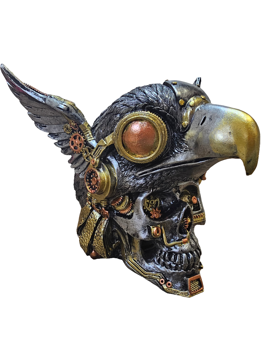 Steampunk Skull with Eagle Hat