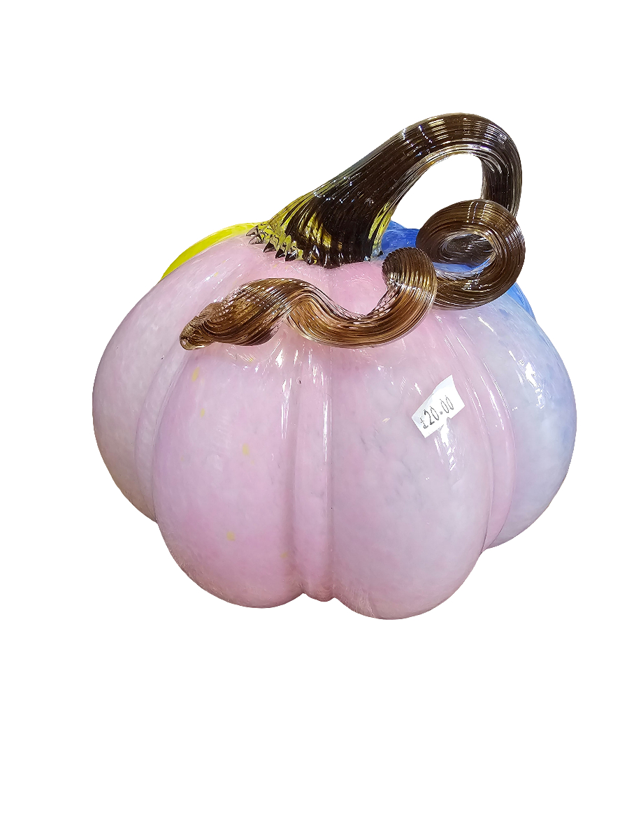 Large Glass Tricolour Pumpkin