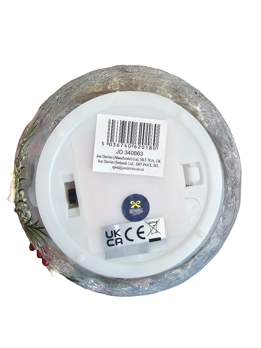 Large Christmas Robin Crackle LED Ball