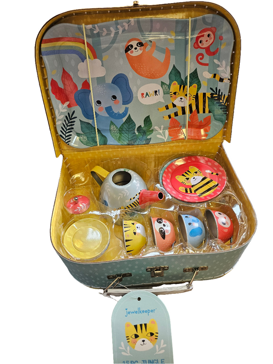 15pc Jungle Tea Set in Carry Case