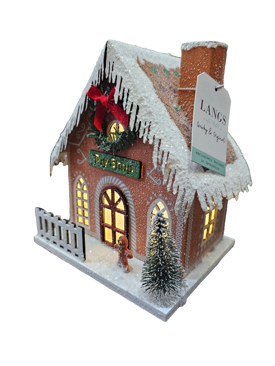 Gingerbread Toy Shop LED House.
